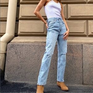 Denim Forum The Joni High Rise Loose Jeans Size 24 from Aritzia